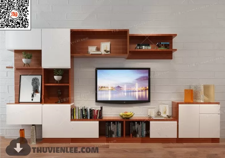 3DSKYFREE – TV SHELF 3DS MAX MODELS