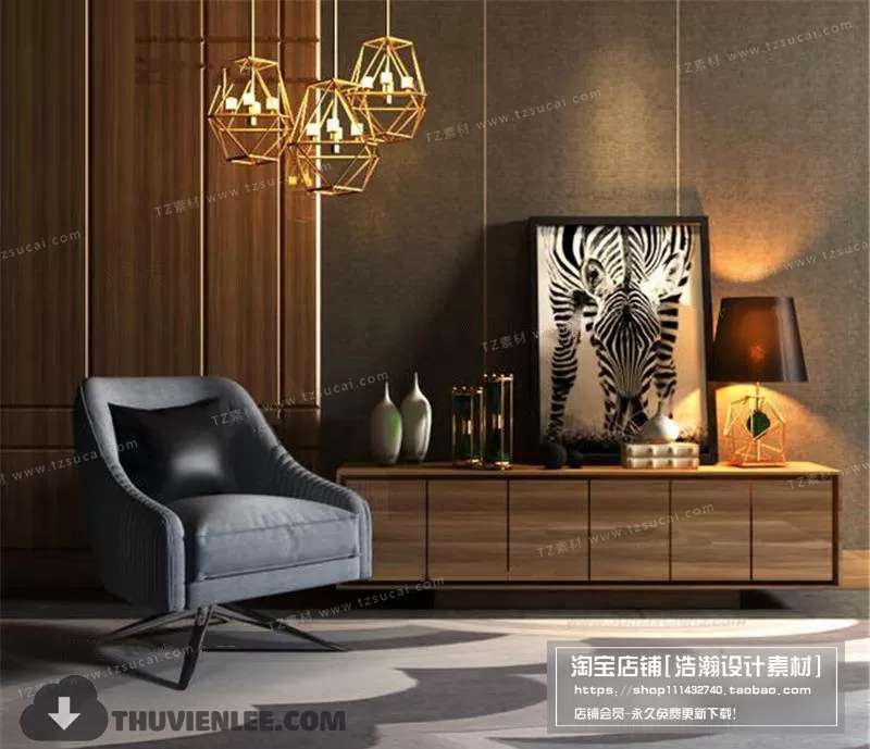 3DSKYFREE – TV SHELF 3DS MAX MODELS