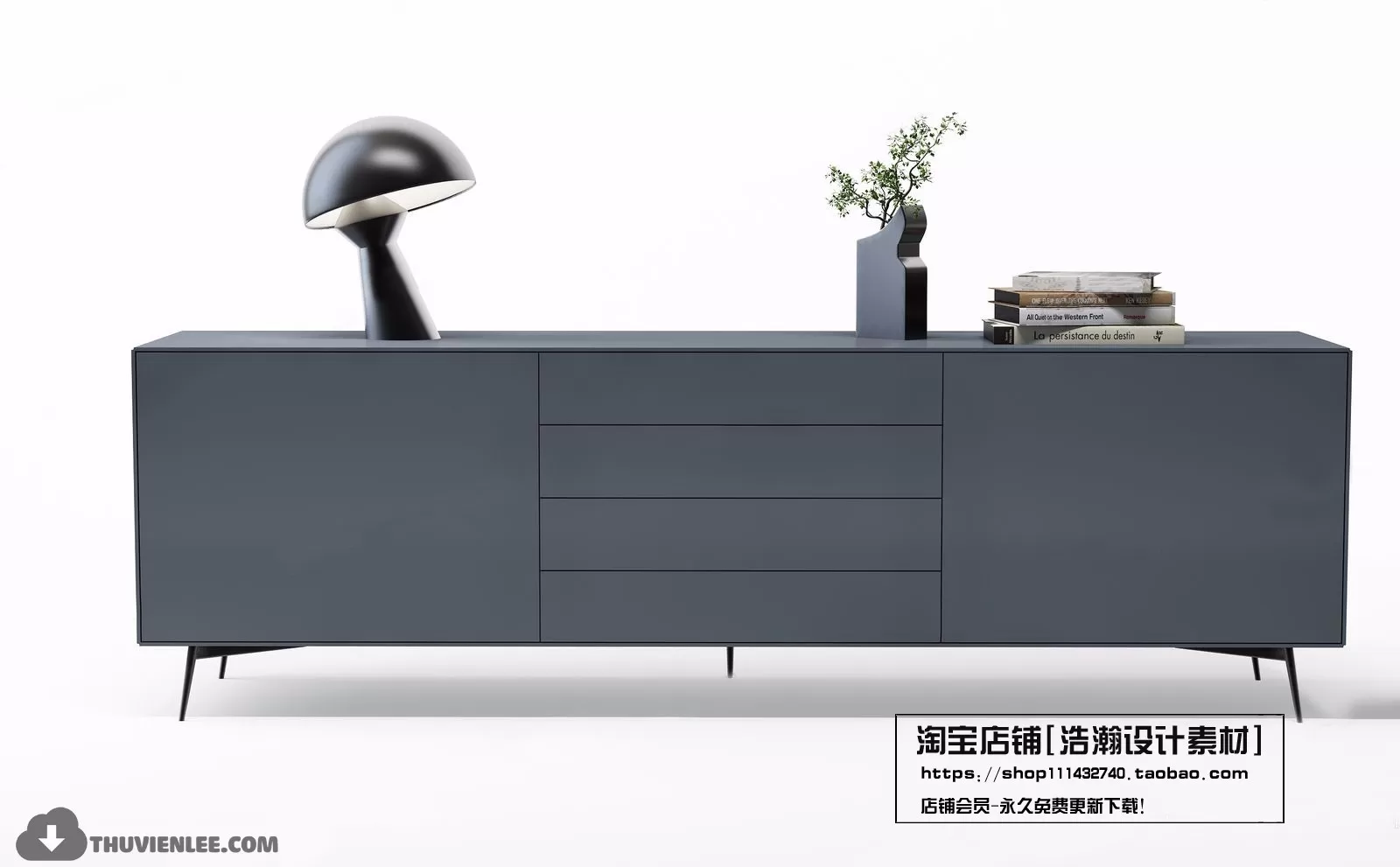 3DSKYFREE – TV SHELF 3DS MAX MODELS