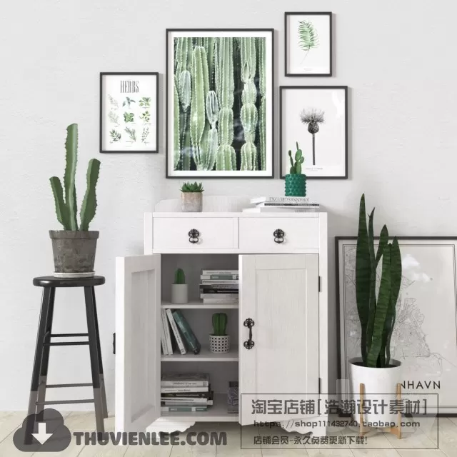 3DSKYFREE – TV SHELF 3DS MAX MODELS