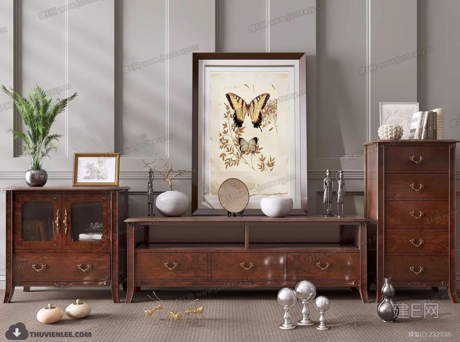 3DSKYFREE – TV SHELF 3DS MAX MODELS