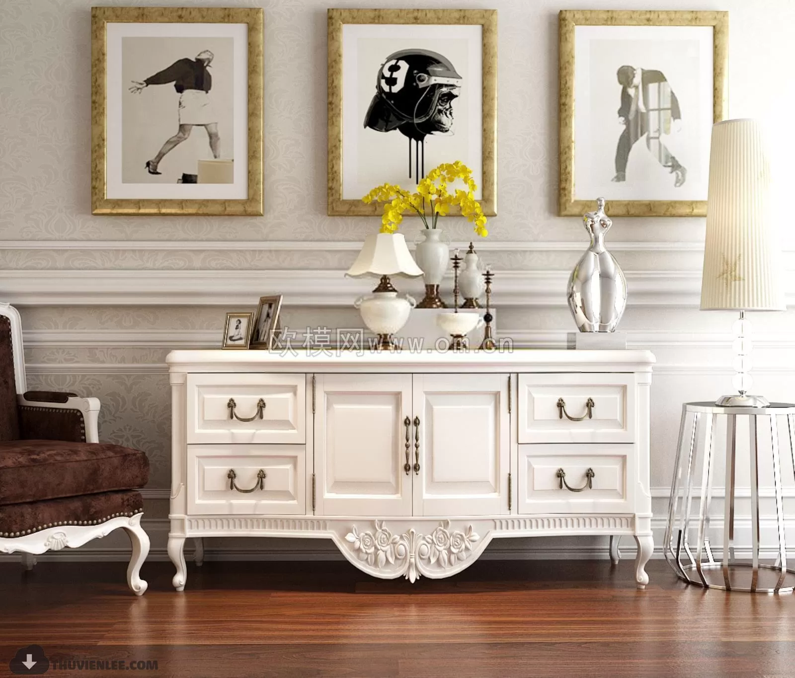 3DSKYFREE – TV SHELF 3DS MAX MODELS