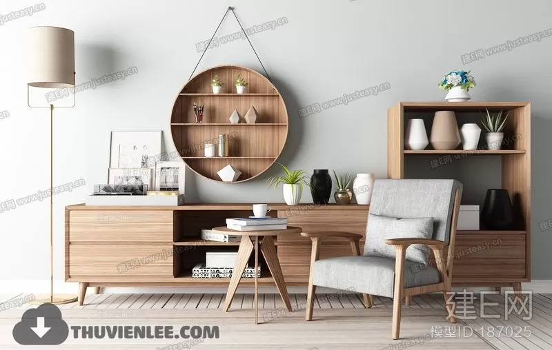 3DSKYFREE – TV SHELF 3DS MAX MODELS