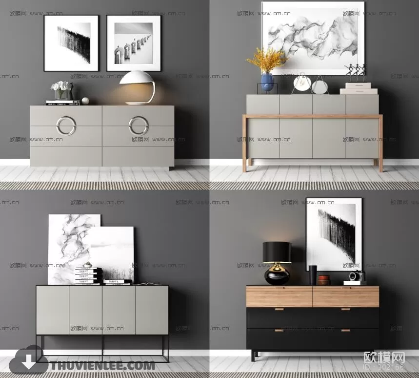 3DSKYFREE – TV SHELF 3DS MAX MODELS