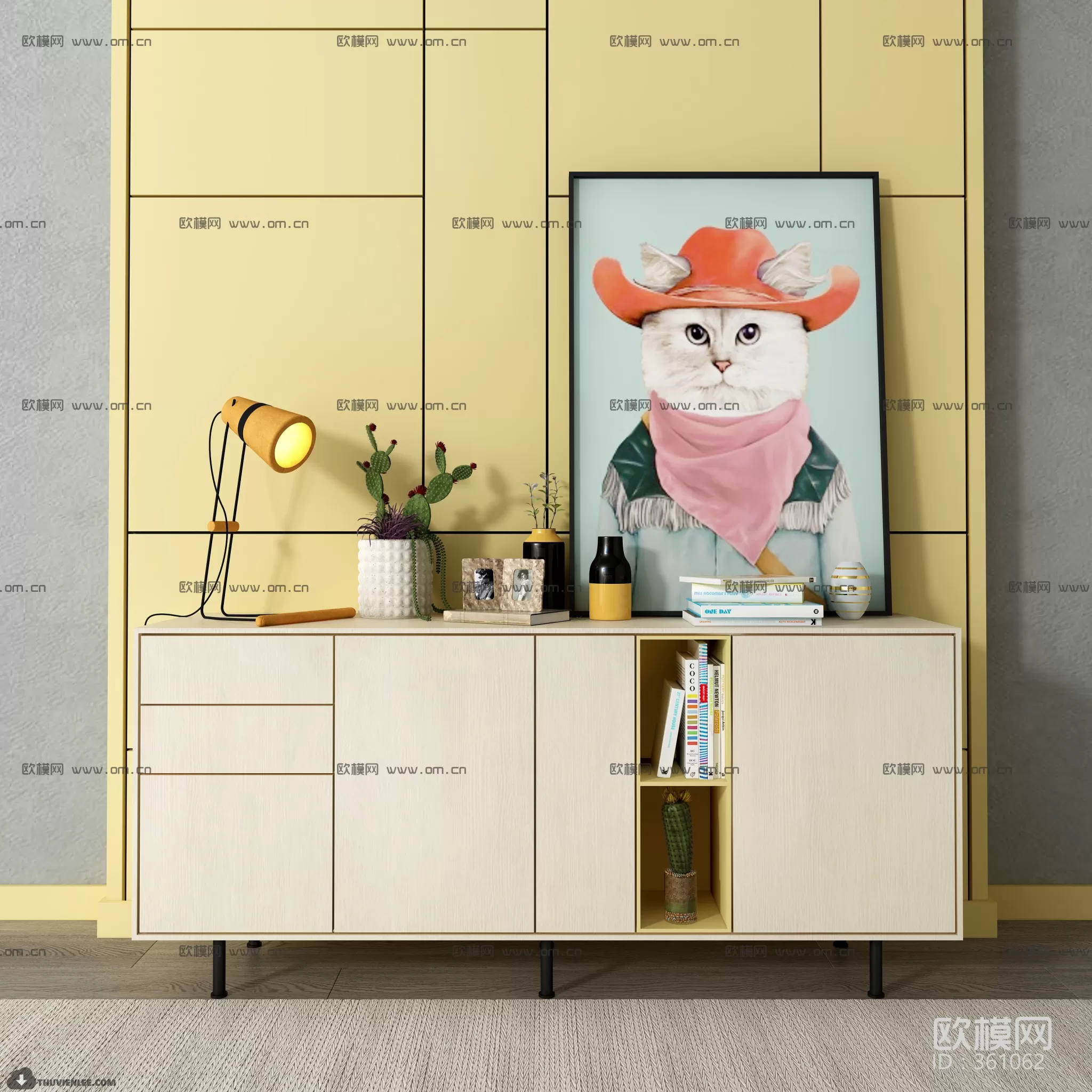 3DSKYFREE – TV SHELF 3DS MAX MODELS