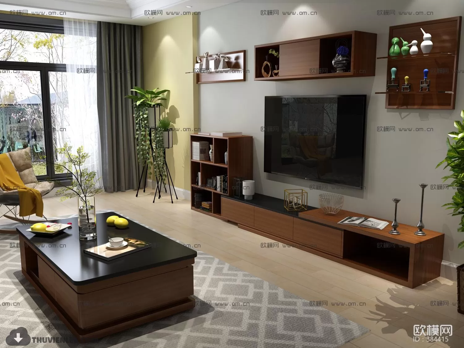 3DSKYFREE – TV SHELF 3DS MAX MODELS