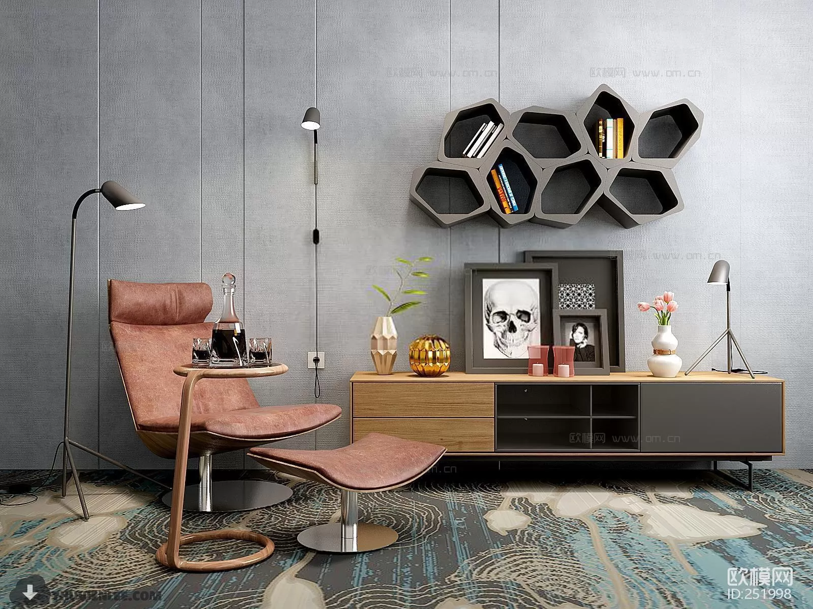 3DSKYFREE – TV SHELF 3DS MAX MODELS