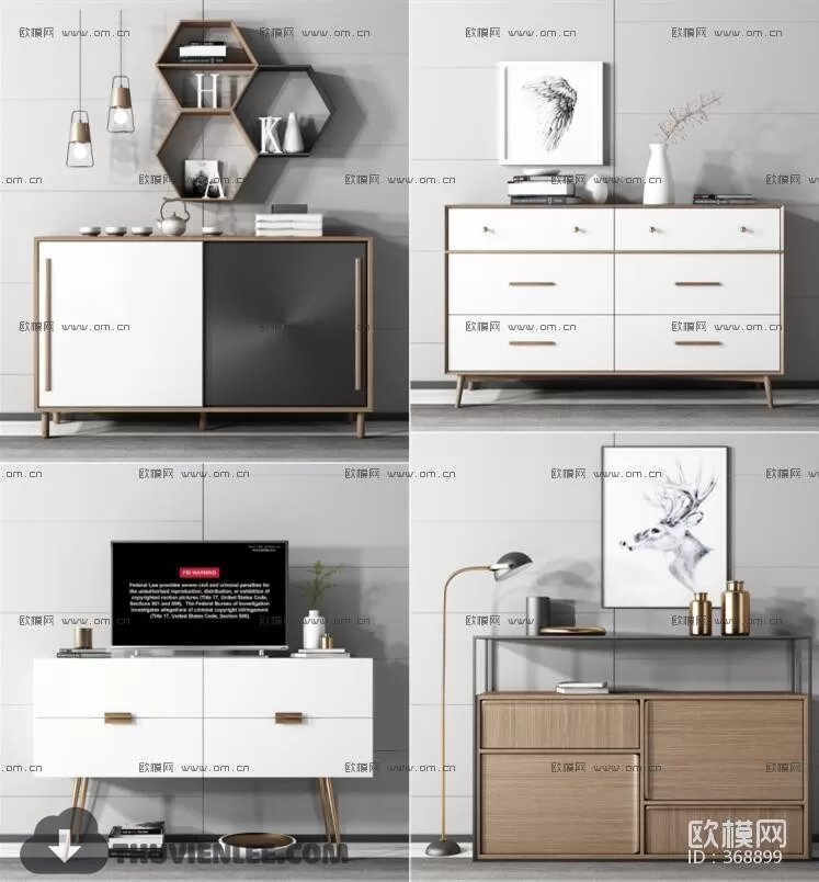 FURNITURE – TV SHELF 3D MODELS – 051