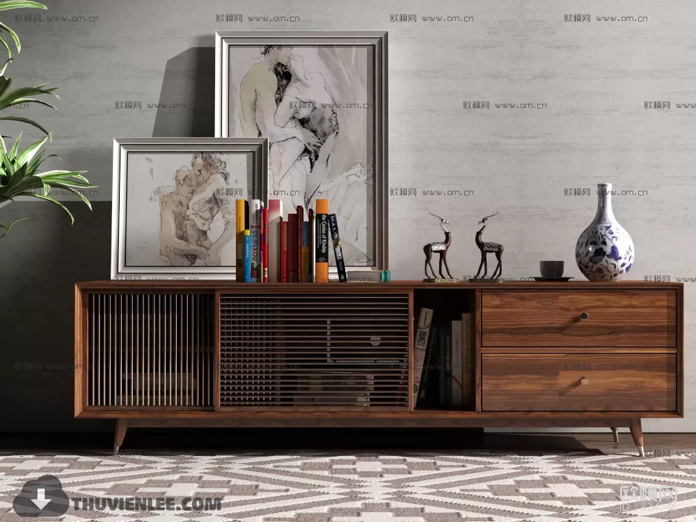 3DSKYFREE – TV SHELF 3DS MAX MODELS