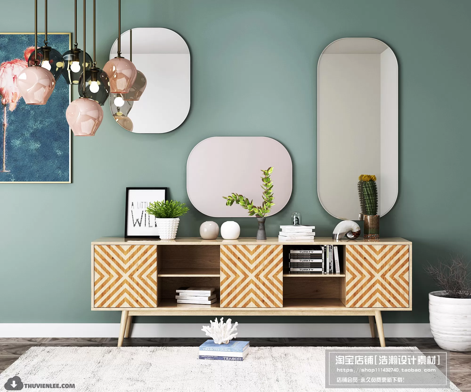 3DSKYFREE – TV SHELF 3DS MAX MODELS