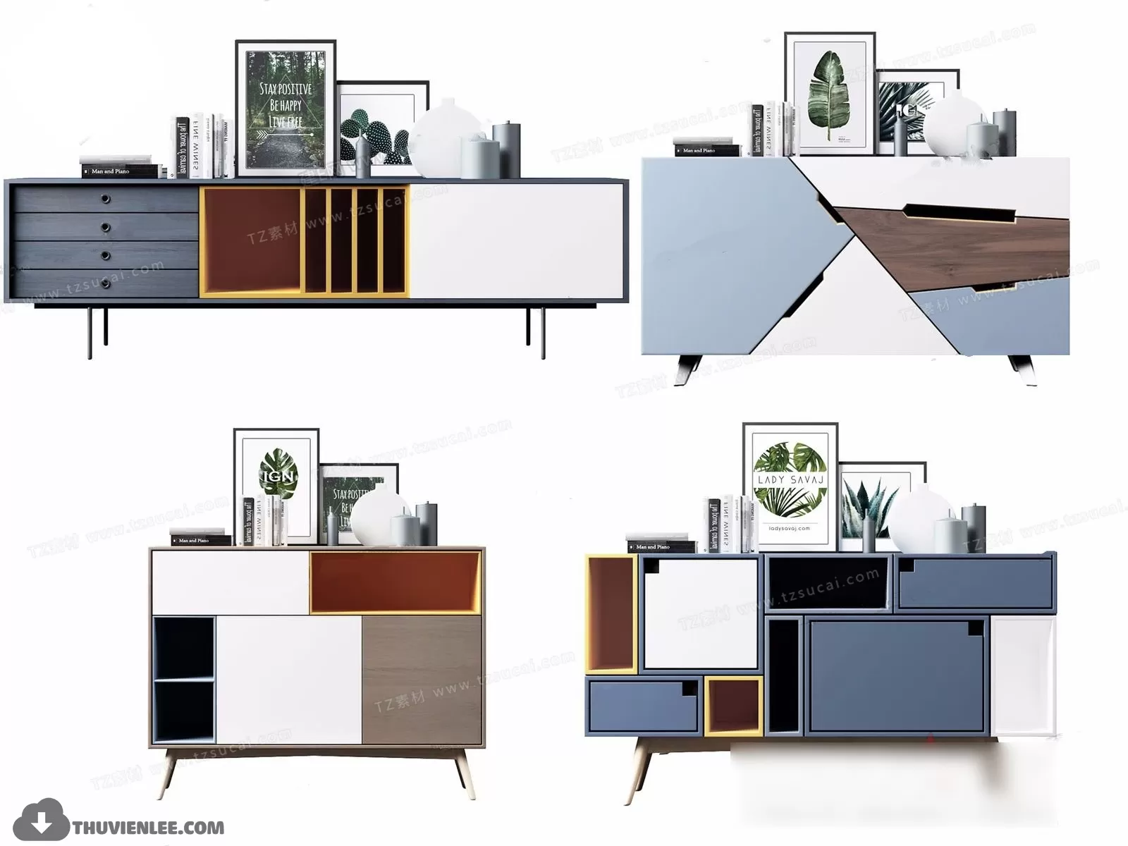 3DSKYFREE – TV SHELF 3DS MAX MODELS