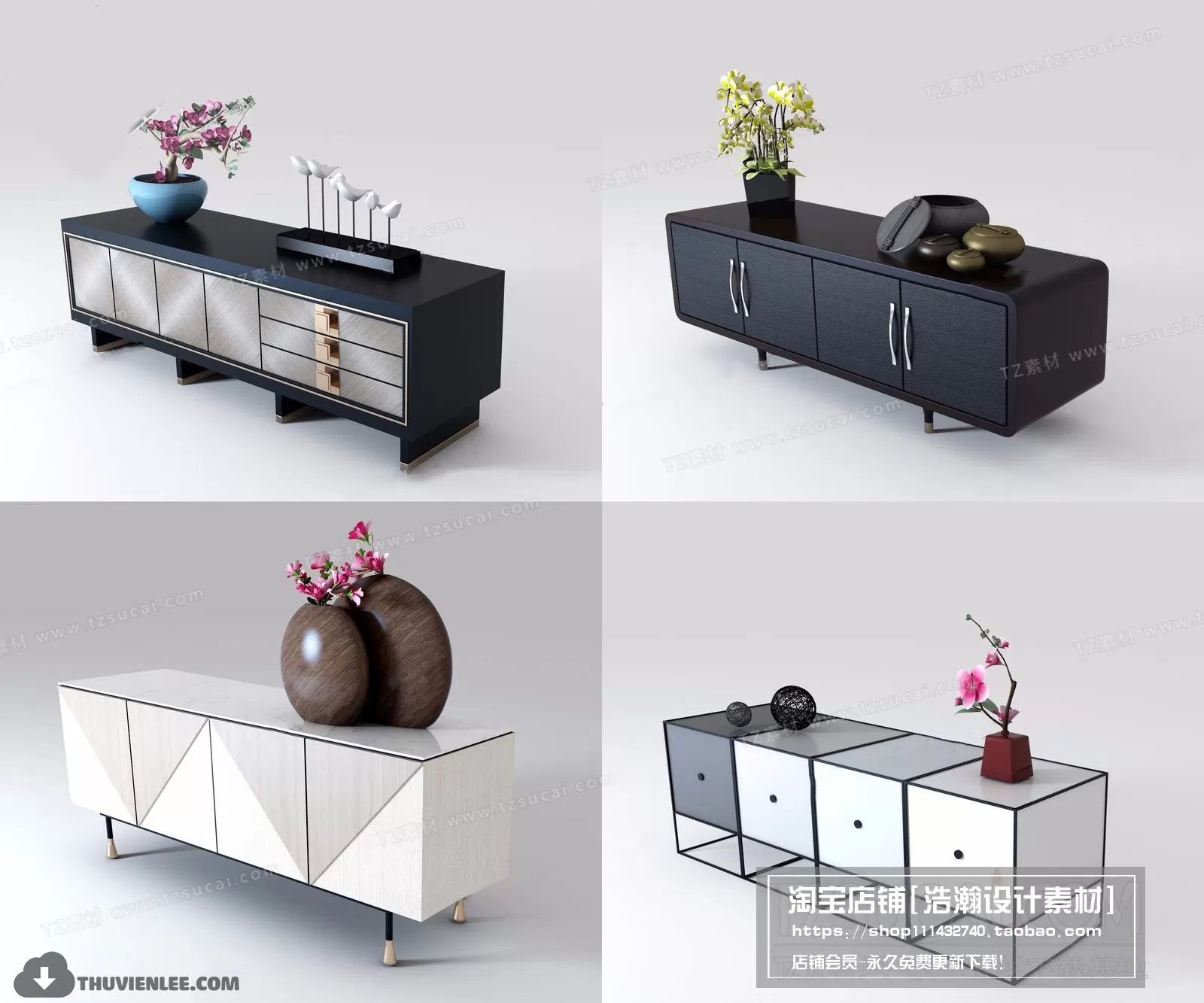 3DSKYFREE – TV SHELF 3DS MAX MODELS