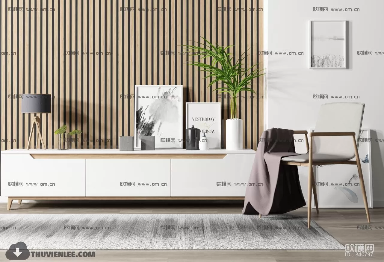 3DSKYFREE – TV SHELF 3DS MAX MODELS