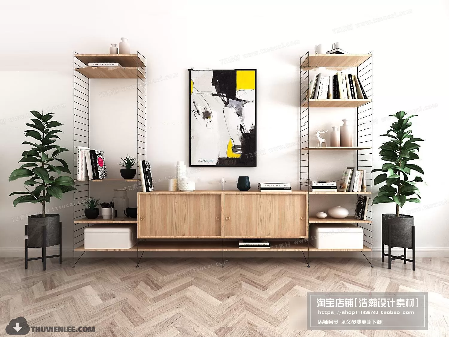 3DSKYFREE – TV SHELF 3DS MAX MODELS