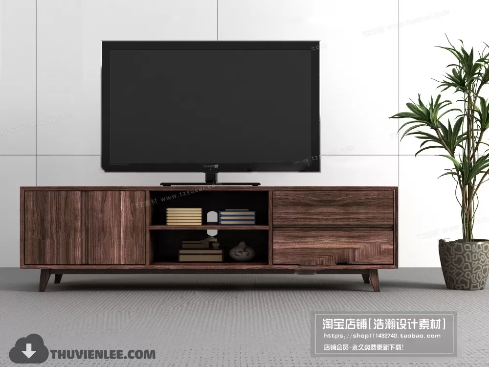 3DSKYFREE – TV SHELF 3DS MAX MODELS