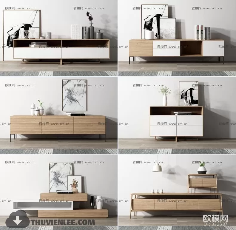 3DSKYFREE – TV SHELF 3DS MAX MODELS