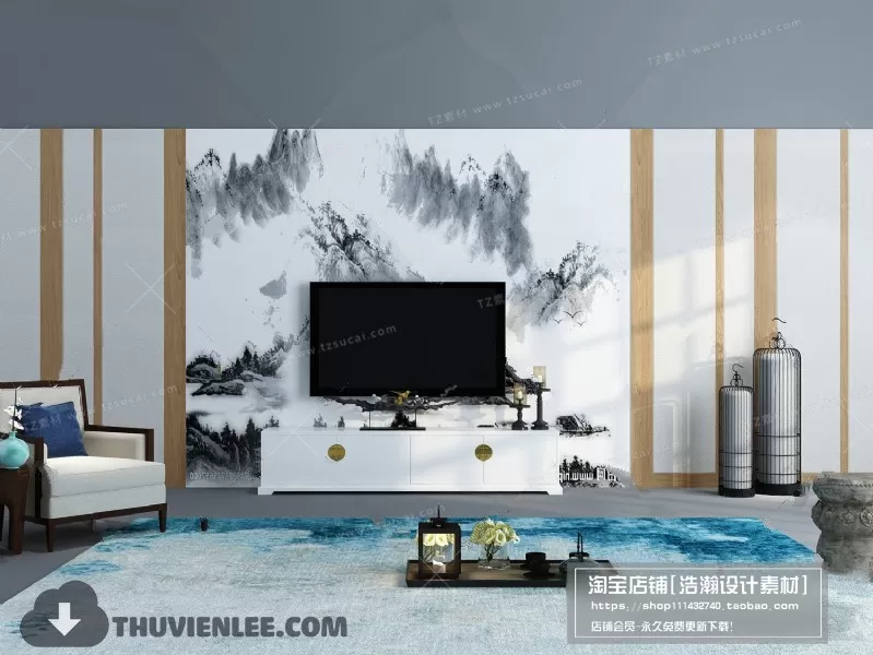 3DSKYFREE – TV SHELF 3DS MAX MODELS