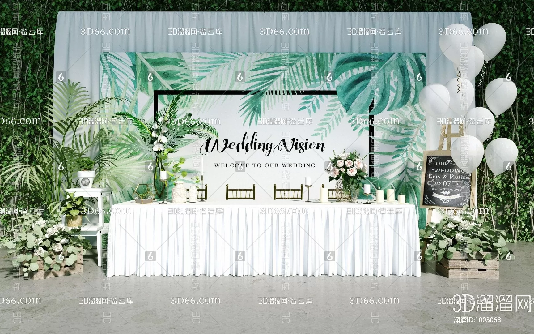 3DSKYFREE – WEDDING 3DS MAX MODELS