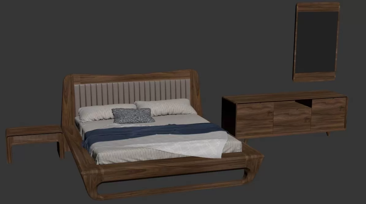 3DSKYFREE – WOODEN FURNITURE 3DS MAX MODELS