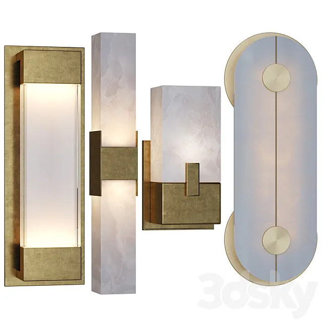 4 Bath Wall Sconse 3D Model