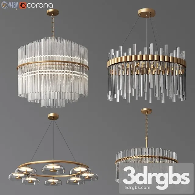 4 celing light collection 04 3D Model Free