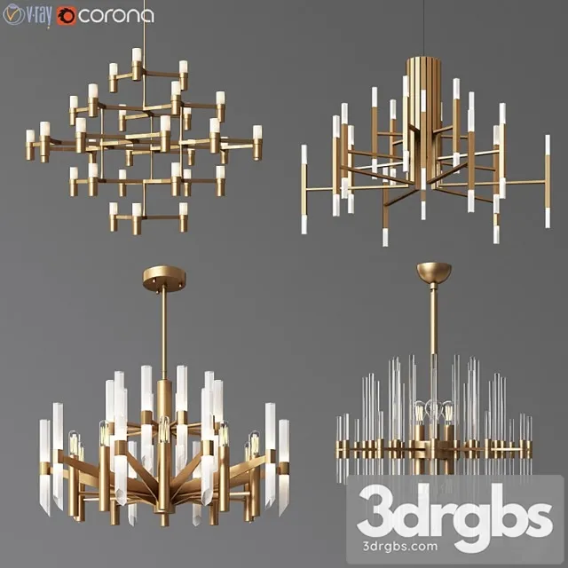 4 Celing Light Collection 05 3D Model Free