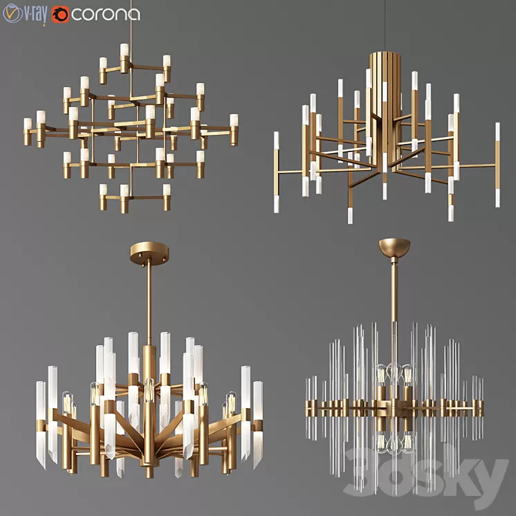 4 Celing Light Collection 05 3D Model