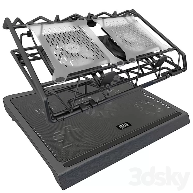 4 laptop coolers 3D Model