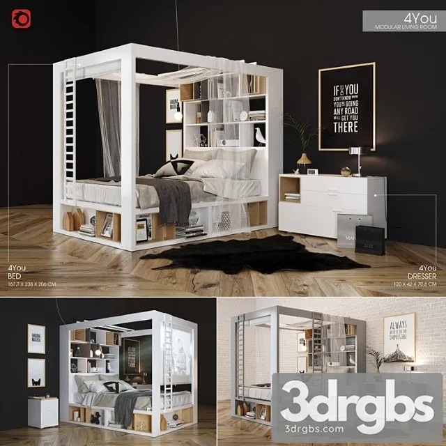 4 You Bedroom 2 3D Model Free