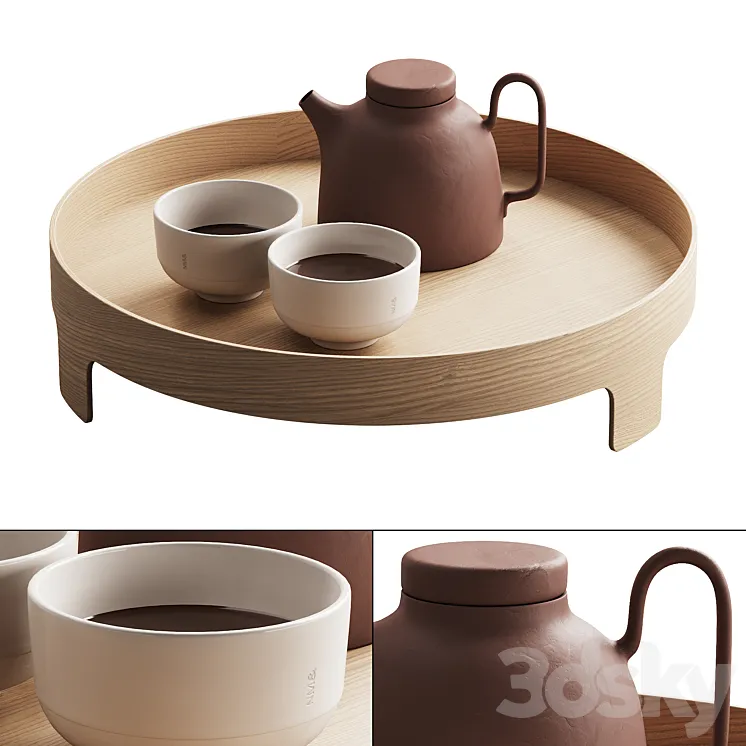 404 dishes decor set 16 tea kit by Design House Stockholm 01 3D Model Free