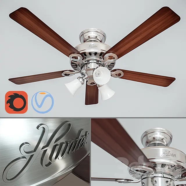 44 "Hunter Ceiling Fan 3DModel