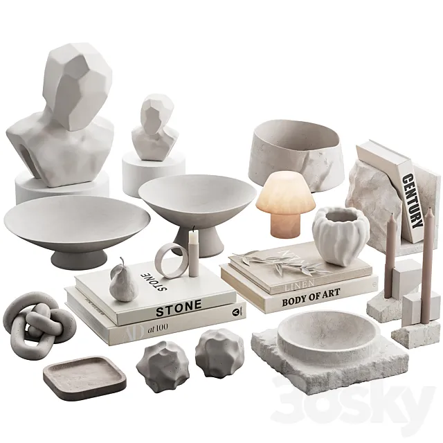 459 decorative set 045 ultimate beige stone kit 3D Model
