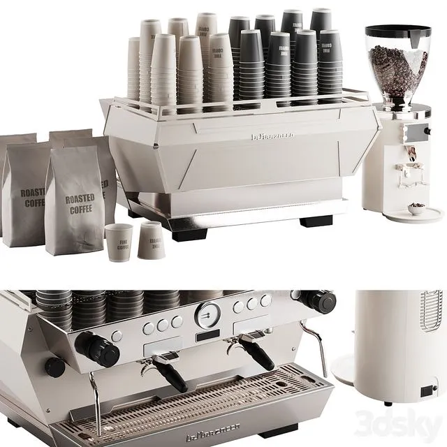 472 La Marzocco coffee machine & Mahlkonig coffee grinder kit 3D Model