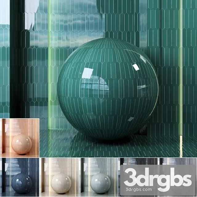 4k 7 Color Equipe Lanse Ceramics Set 01 Seamless 3D Model Free