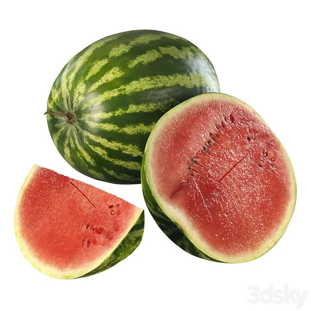 4k Watermelon 3D Model