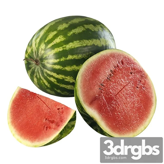 4K Watermelon 3D Model Free