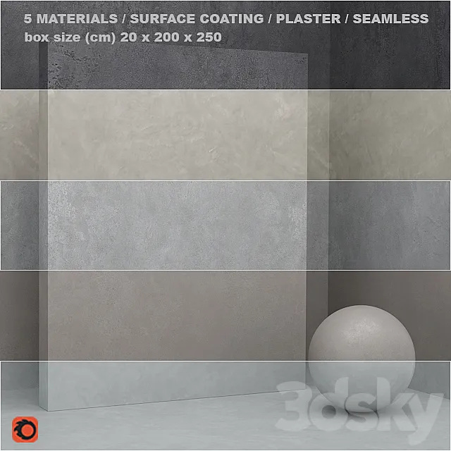5 materials (seamless) - stone. plaster - set 20 Free Download