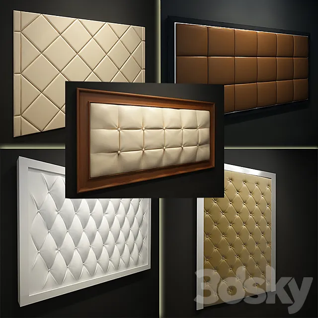 5 types of decorative panels 3DModel