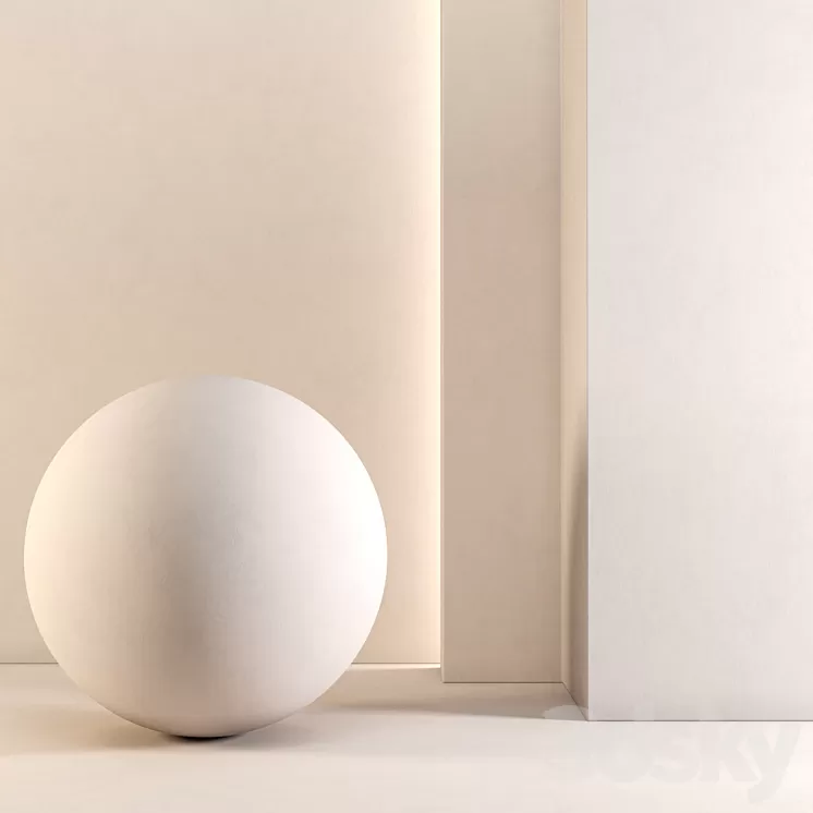 5 Wall paint Textures (5 colors) 4k Seamless - Tileable 3D Model