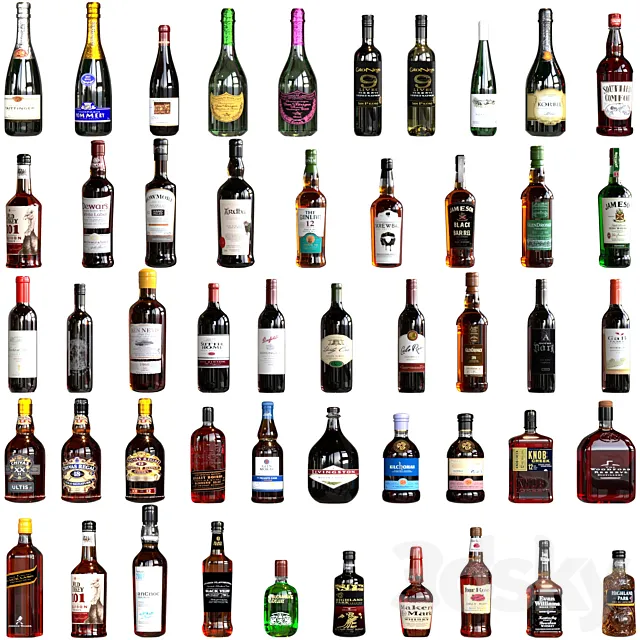 50 BOTTLES COLLECTION NO9 3D Model