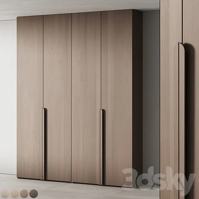 504 cabinet furniture 16 modular wardrobe cupboard 4 colors 3D Model