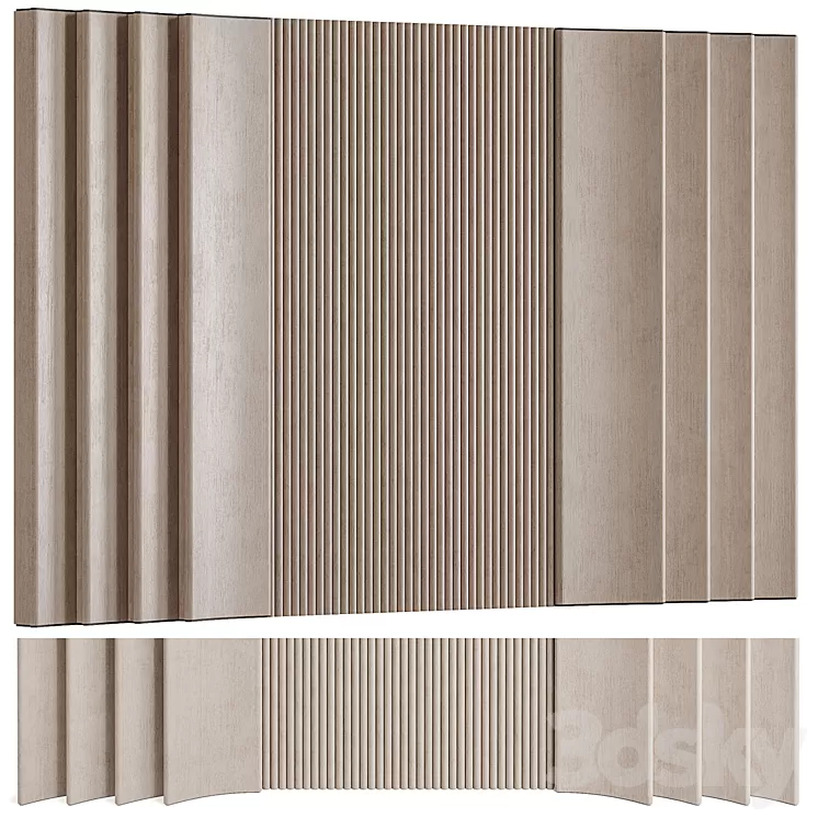 51 wall panels 3D Model Free