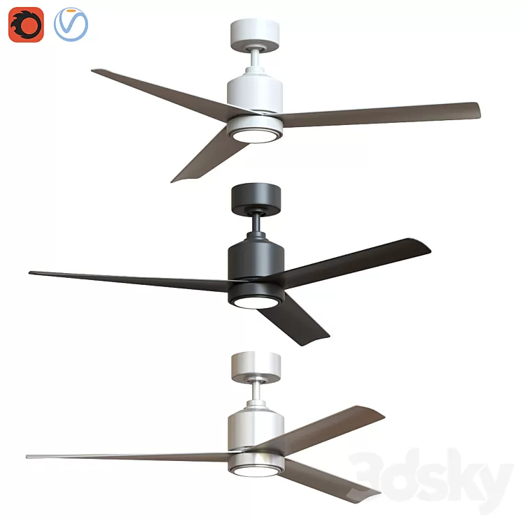 "54 ""Lotus 3 Ceiling fan" 3D Model