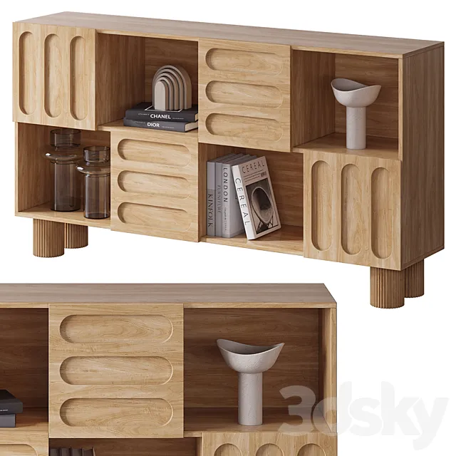 55 Bookcase Cannelo by La Redoute 3D Model