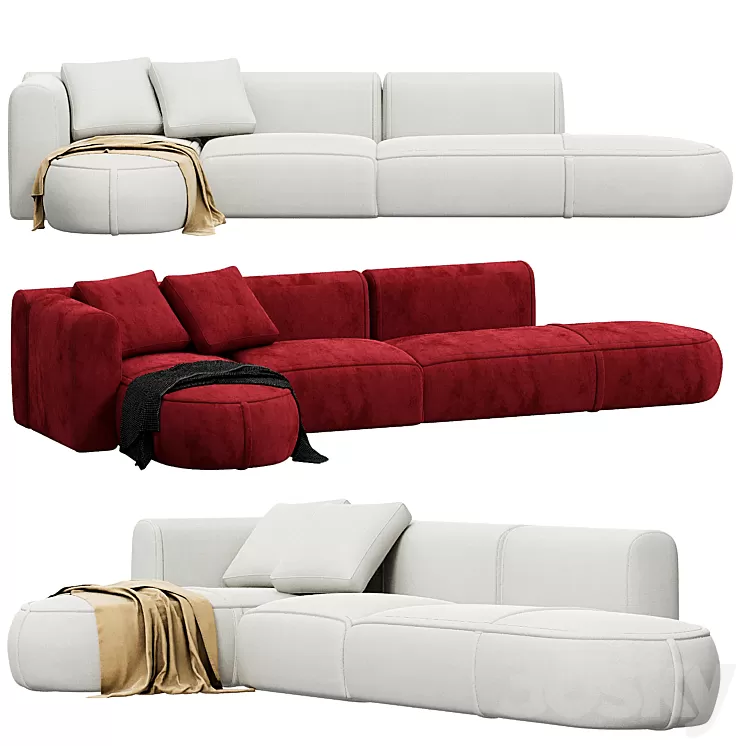 553 Bowy-Sofa by Cassina 3D Model