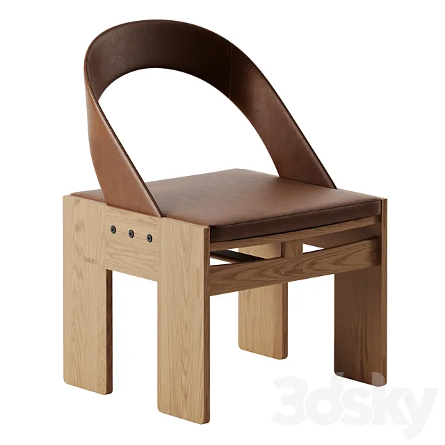 618 chair by Carlo Scarpa 3D Model