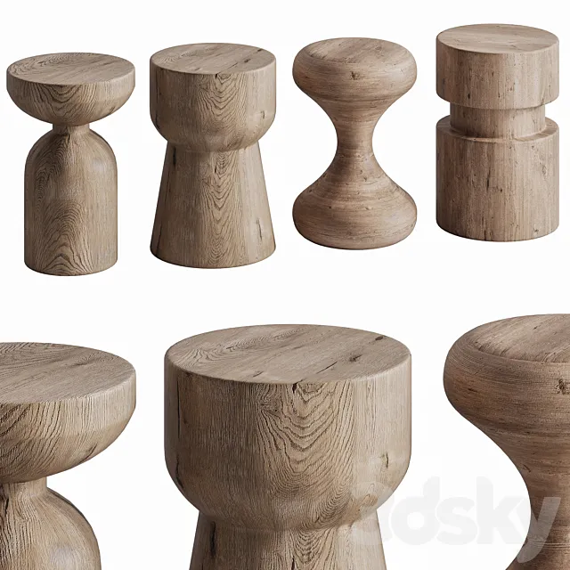 62 Wood Log Stools by Etsy 3D Model