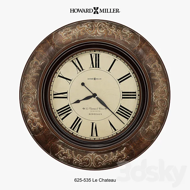 625-535 Le Chateau Wall Clock by Howard Miller 3D Model