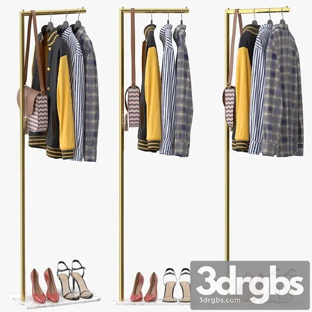 67 Free Standing Metal Coat 3D Model Free