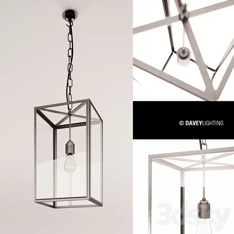 7639 Square Pendant. Davey Lightning. 3D Model